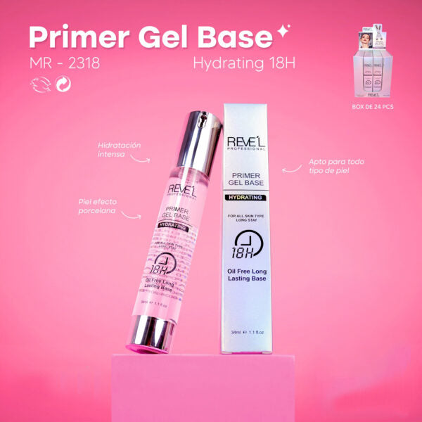 PRIMER GEL BASE HYDRATING 18H 34ML - REVEL