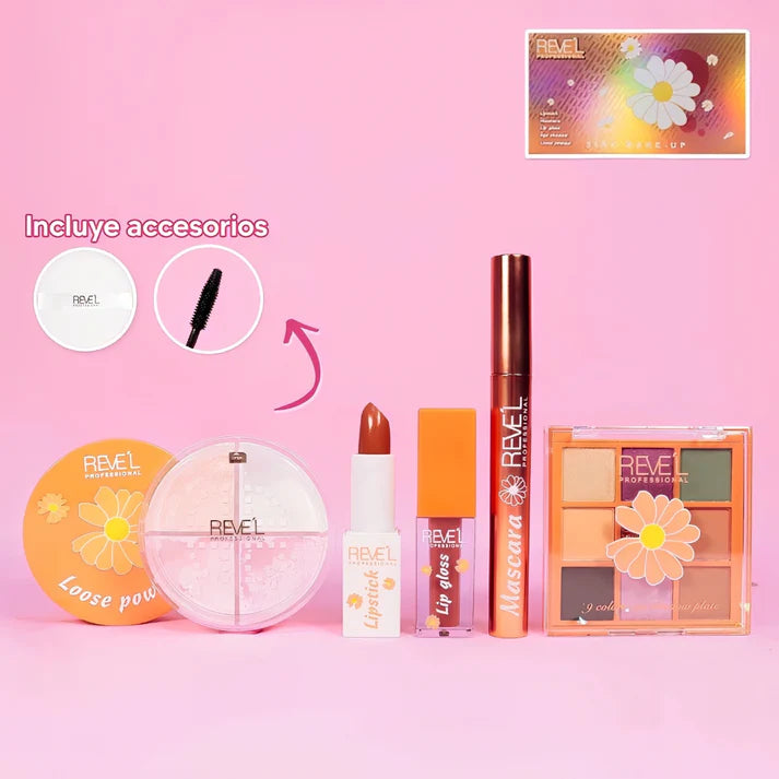 Kit 5 en 1 Make Up Margarita - REVEL PROFESSIONAL