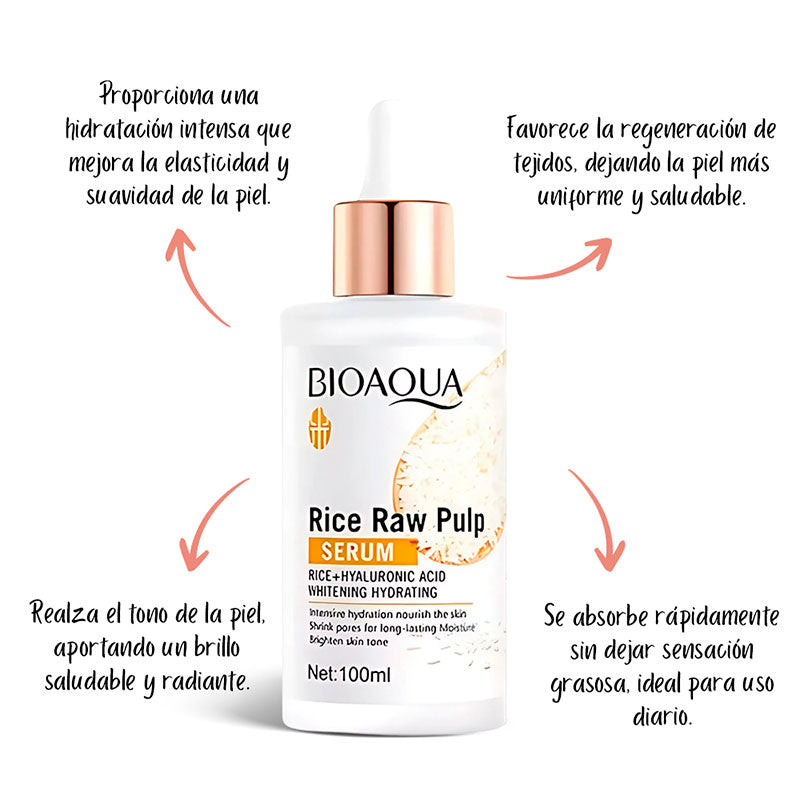Sérum/Suero de Arroz Con Ácido Hialurónico | BIOAQUA 100ml