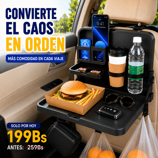 MÁS VENDIDO | ÚLTIMAS 60 UNIDADES MESA PEGABLE ORGANIZADOR PARA AUTO