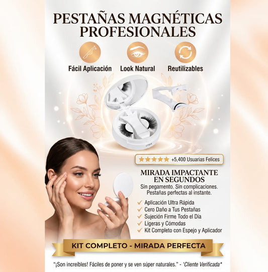 MÁS VENDIDO | ÚLTIMAS UNIDADES  MagneticLash™ - Kit de Pestañas Magnéticas con Sistema de Aplicación