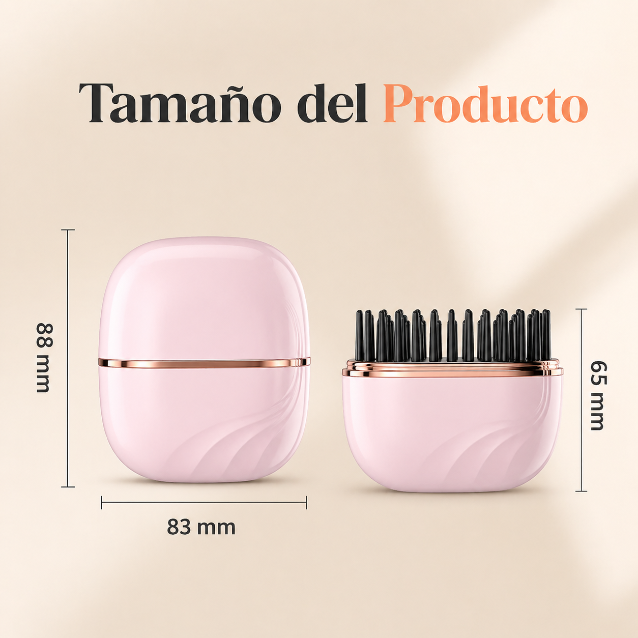 Mini peine alisador de cabello inalámbrico
