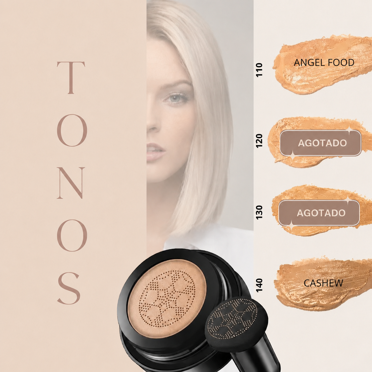 MÁS VENDIDO | ÚLTIMAS 20 UNIDADES BASE CUSHION DE ALTA COBERTURA - PROFESIONAL ECORINCIA